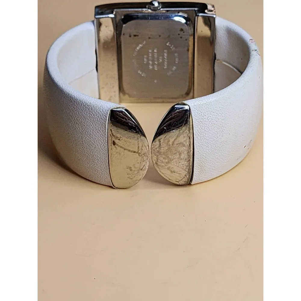 Ladies Fashion Quartz Watch White Rhinestone Bangle Cuff New Battery FREE $HIP!!